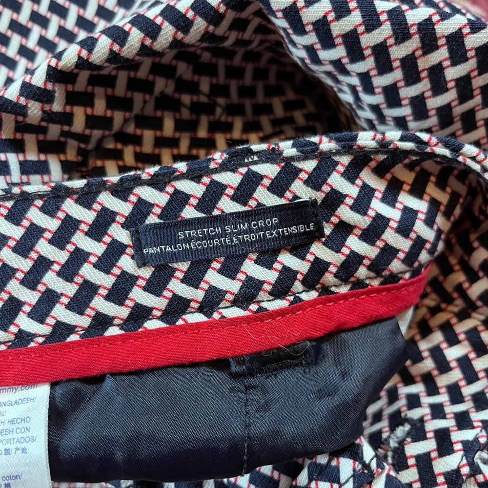 Tommy Hilfiger Size 10 Womens Stretch Slim Crop Pants Geometric Print - Picture 6 of 12